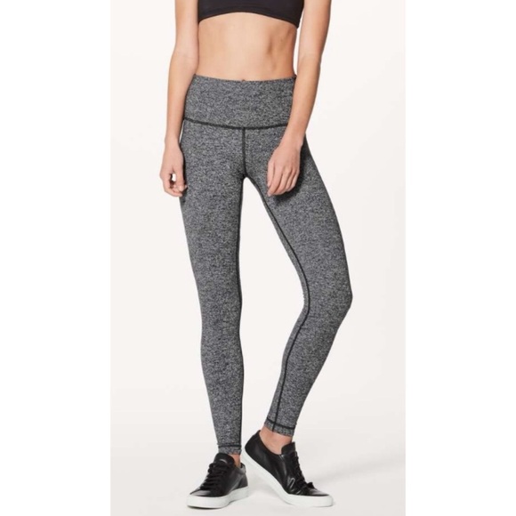 LULULEMON Heathered Black Wunder Under High Rise Tight 28” - Picture 1 of 7